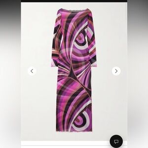 Pucci Crystal Embellished sheer tulle dress